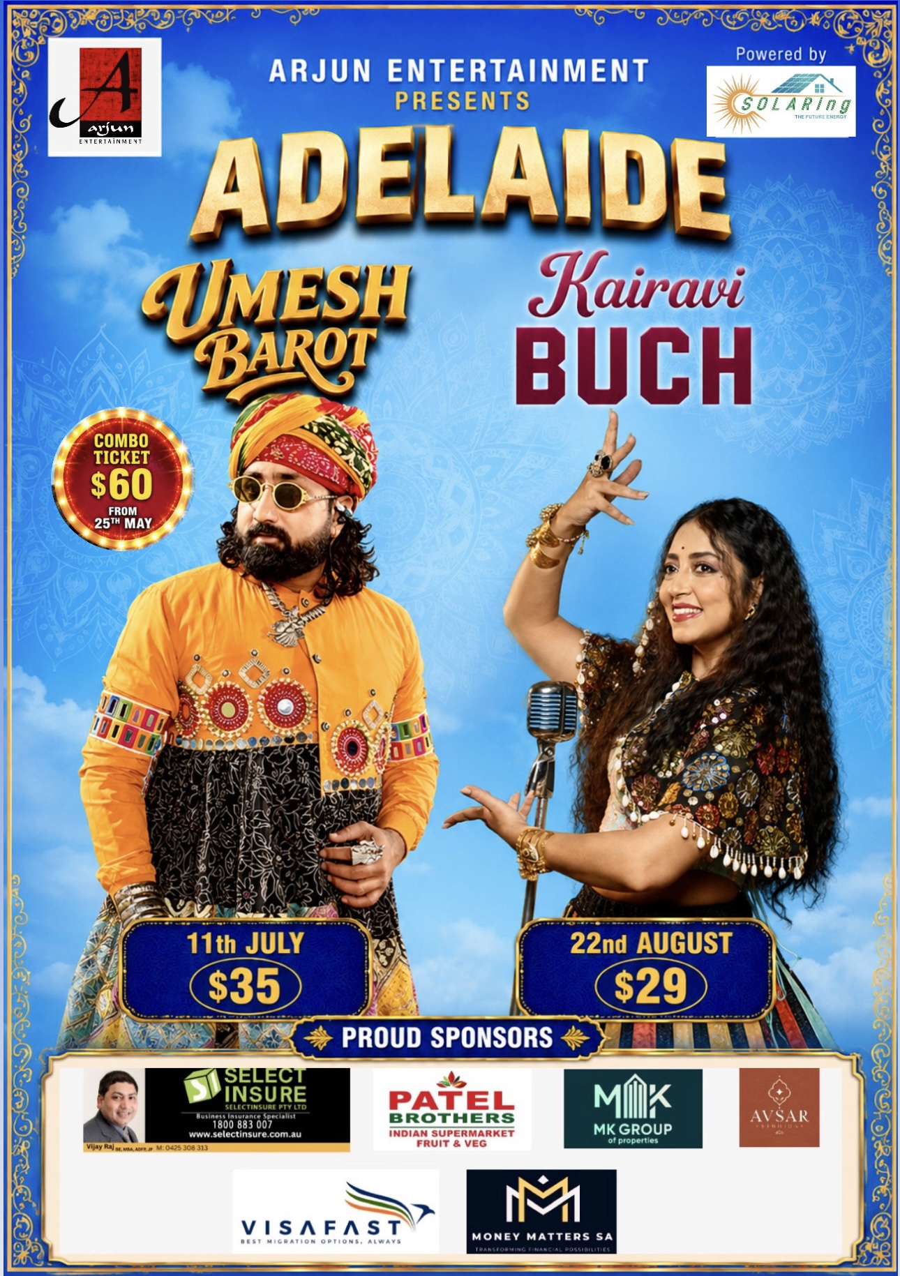 Combo- Umesh Barot & Kairavi Buch Garba: Adelaide