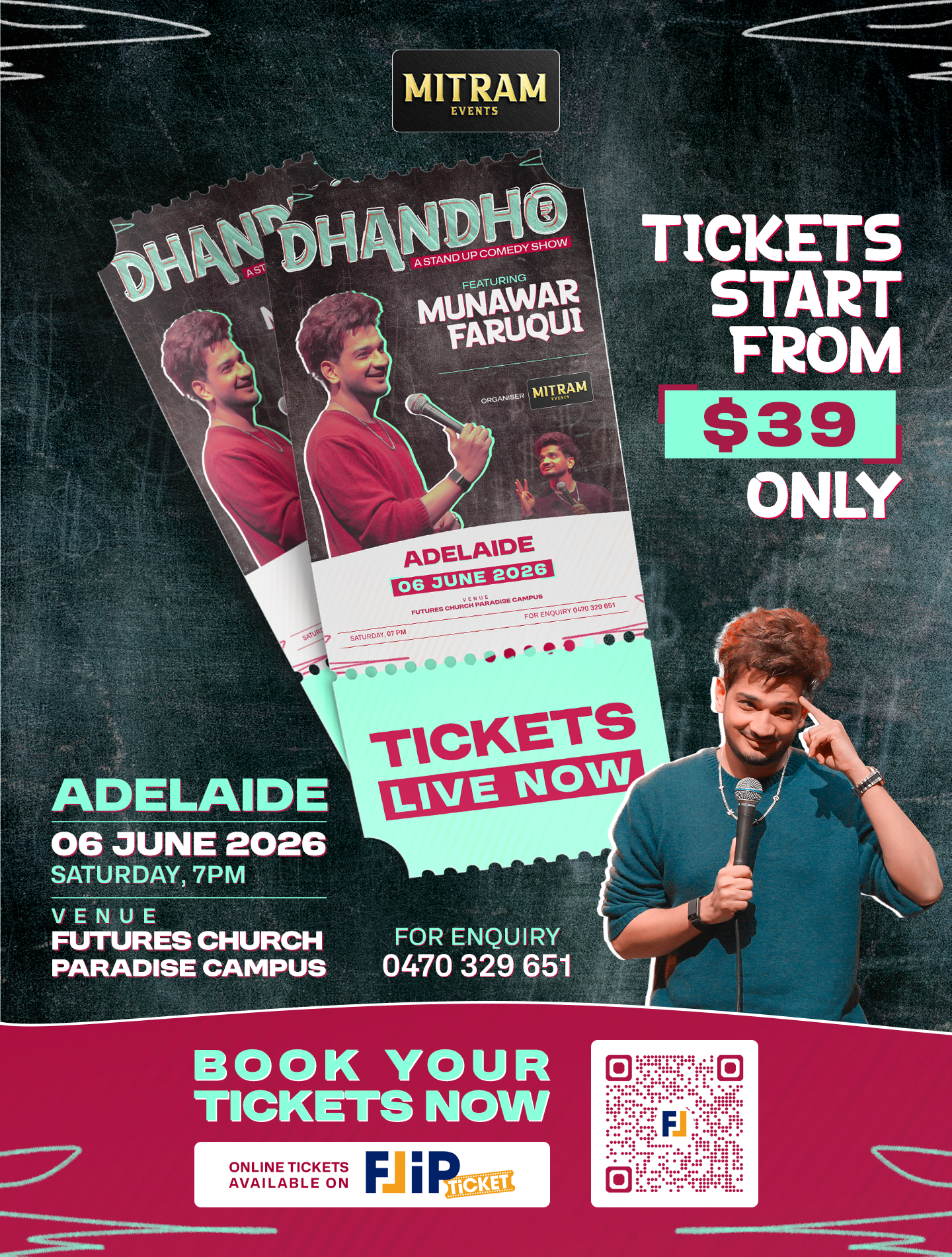 Dhandho Ft. Munawar Faruqui – Adelaide 2026