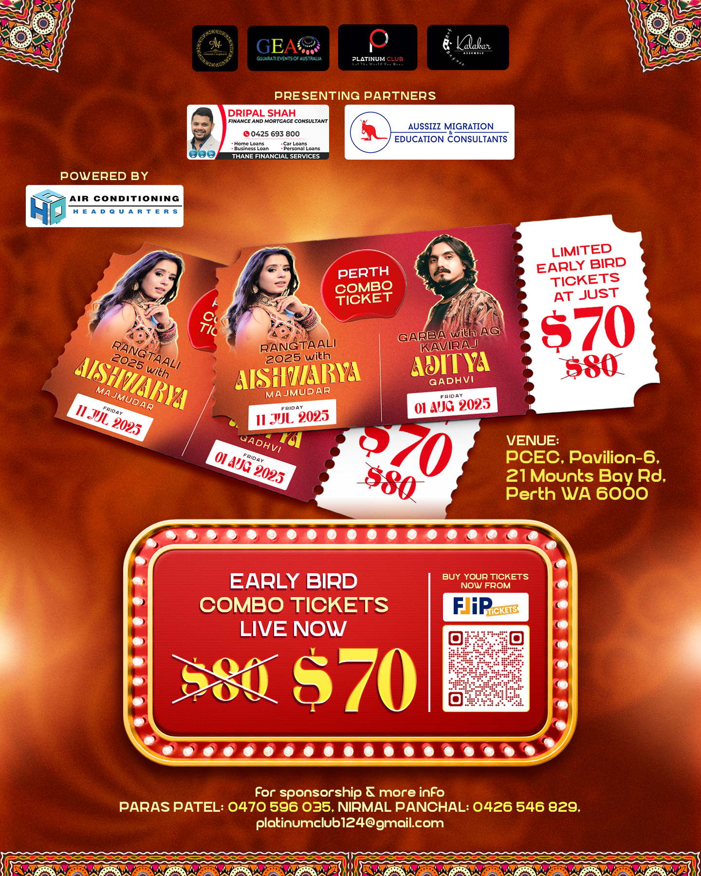 Platinum Club Navratri in Perth 2025