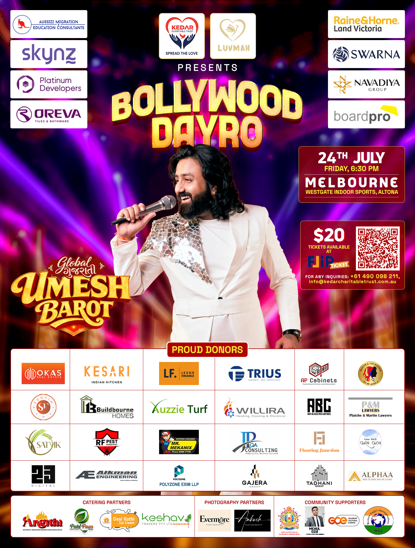 Umesh Barot BOLLYWOOD Dayro Night 2026-Melbourne