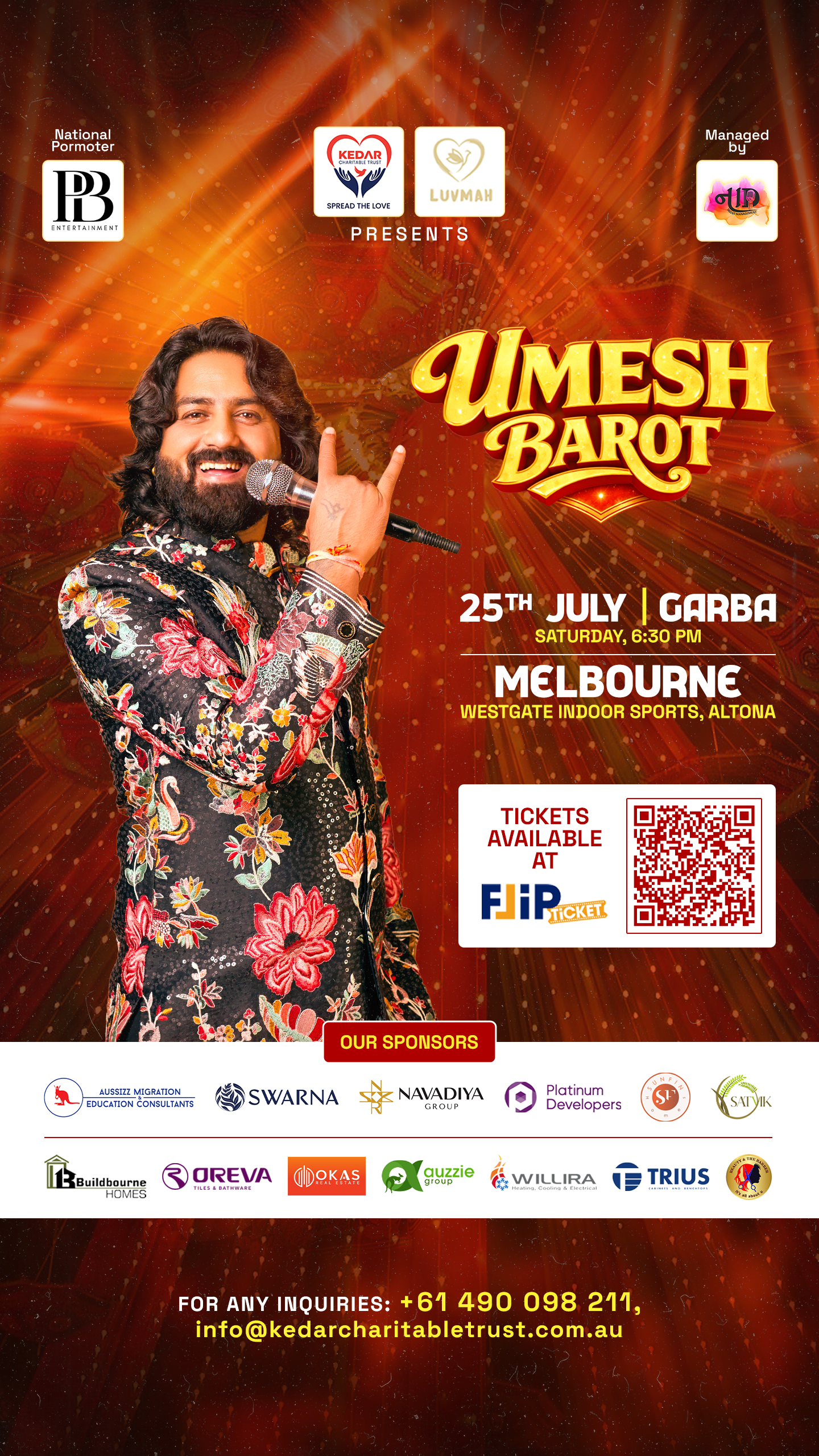 Umesh Barot Garba Night 2026- Melbourne