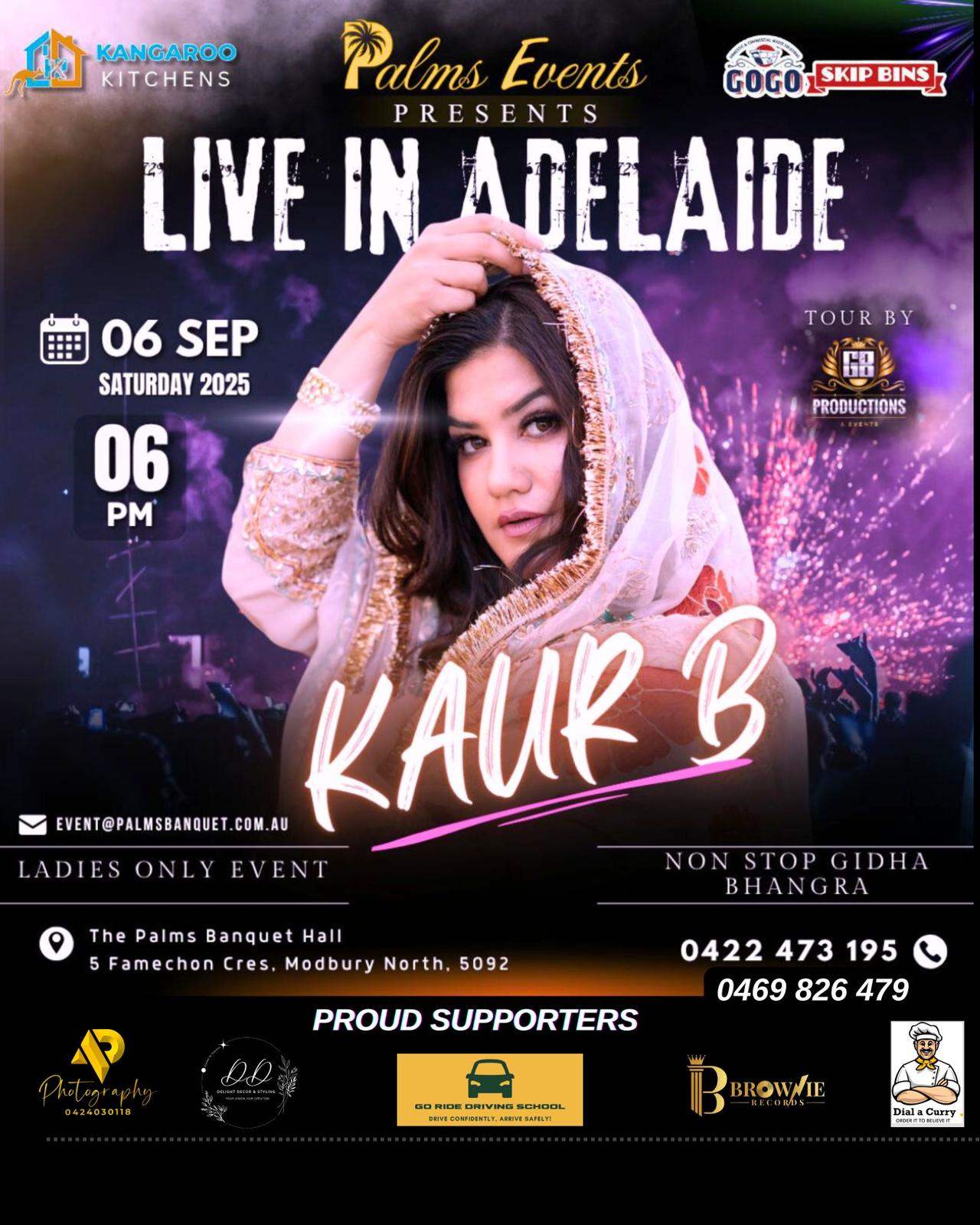 Live Performance by Kaur B in Adelaide