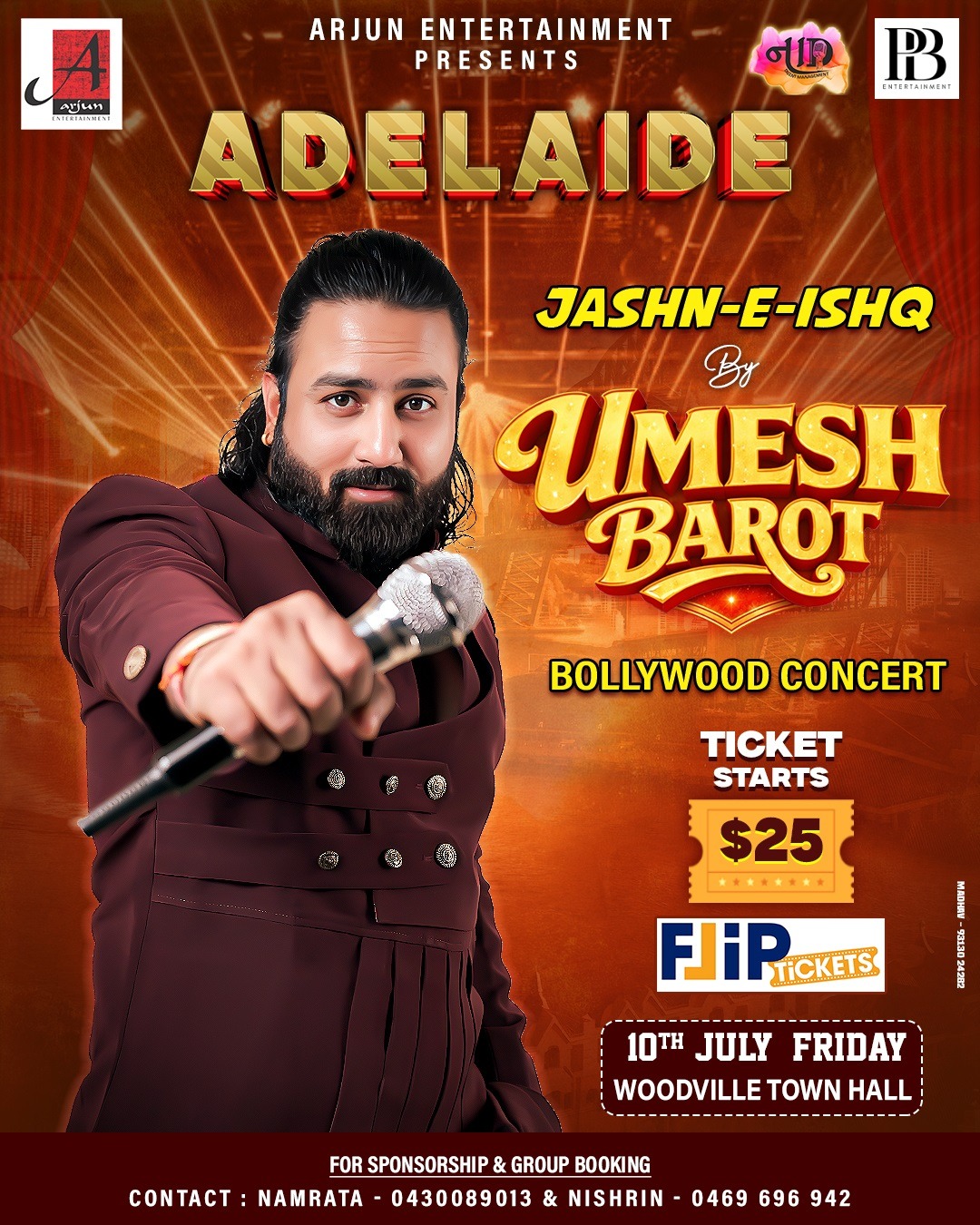 Jashn-e-Ishq By Umesh Barot Bollywood concert in Adelaide