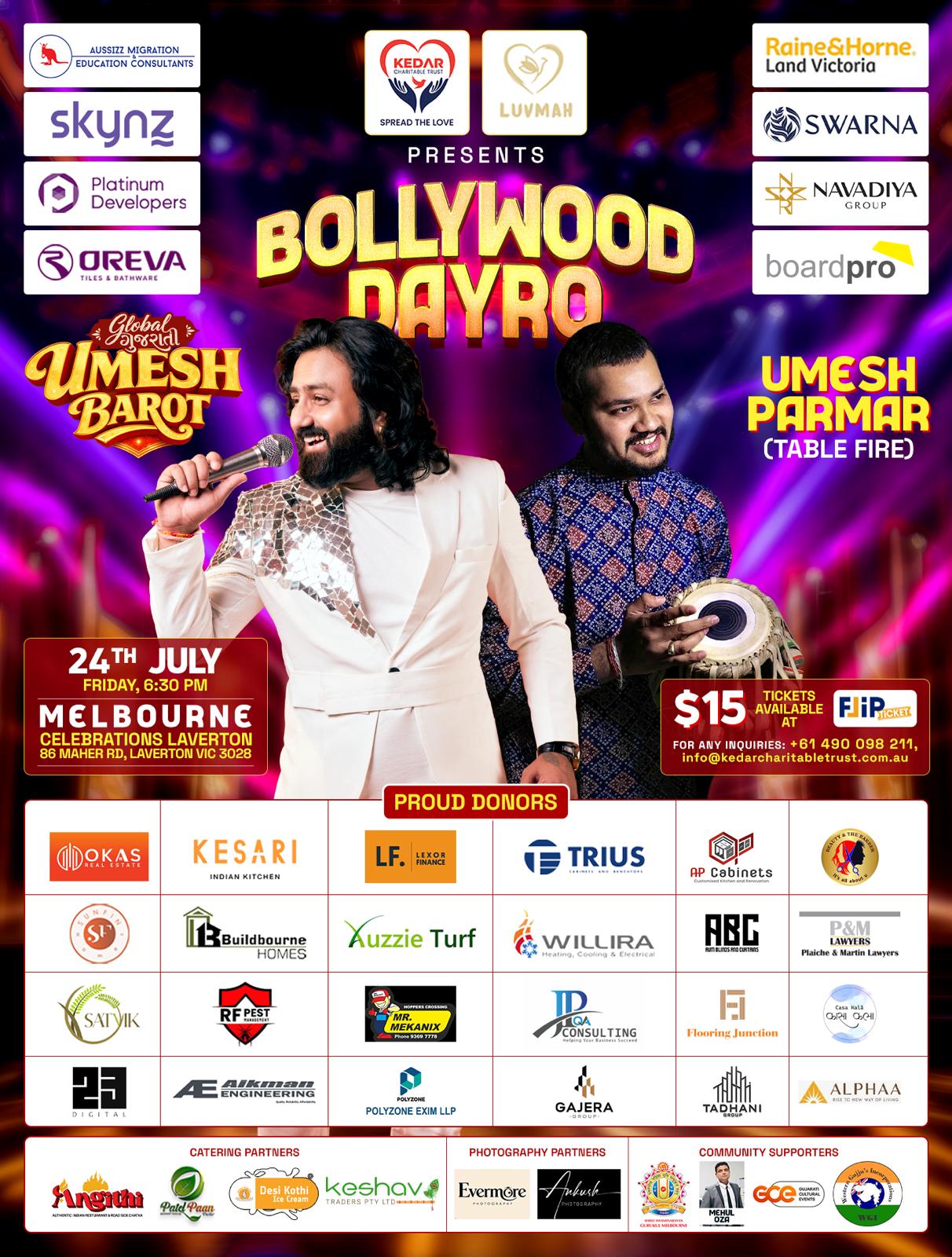 Umesh Barot Dayro Night 2026-Melbourne